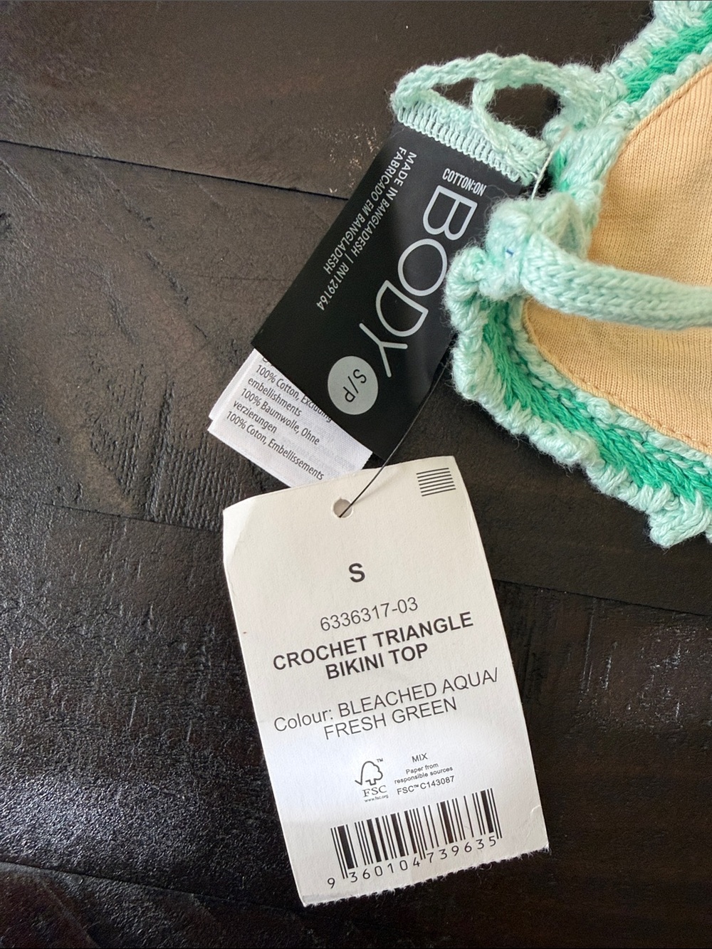 Cotton On Crochet, Bohemian, Coastal, Beachwear Bikini Sz S NWT - Picture 9 of 10